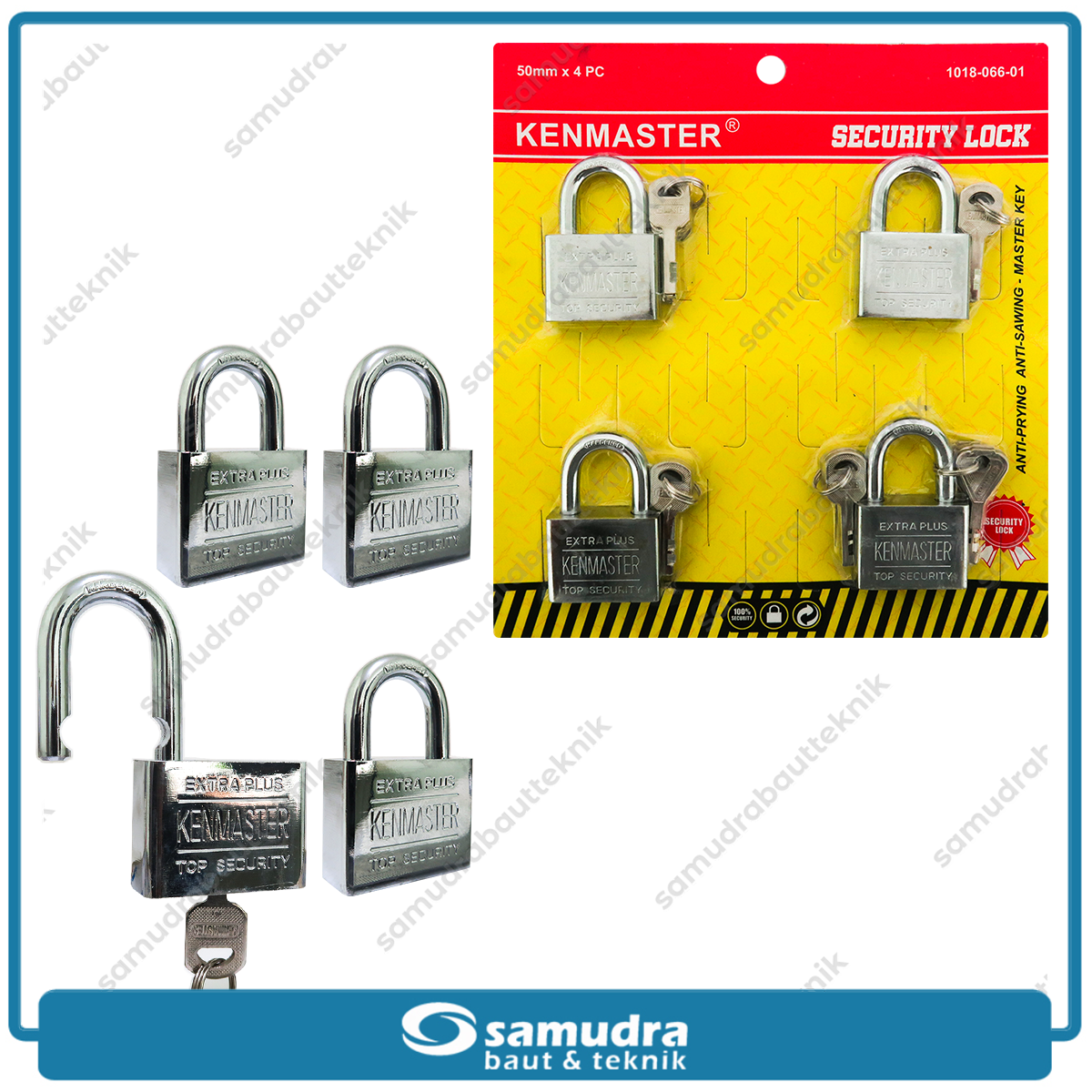 KENMASTER MK504 Gembok 50 mm Short Master Key Set 4 pcs GMBG-032
