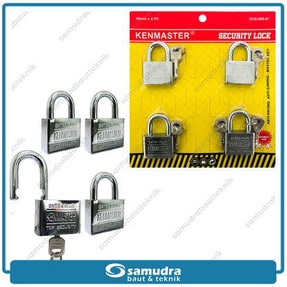 KENMASTER MK504 Gembok 50 mm Short Master Key Set 4 pcs GMBG-032