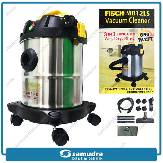 FISCH MB12LS Mesin Vacuum Cleaner Listrik 12 Liter Tabung Stainless