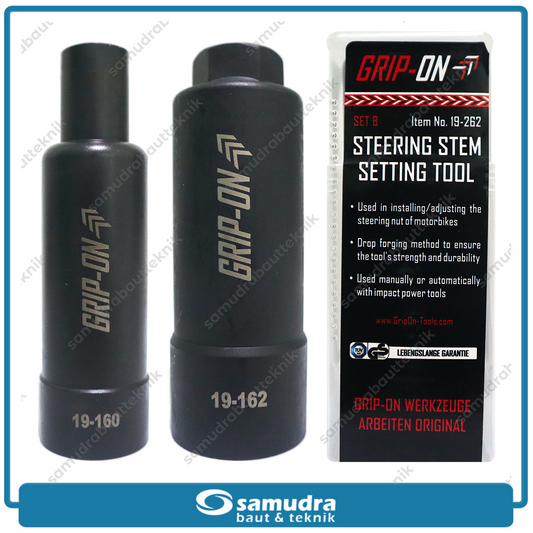 GRIPON 19-262 Set 2 pcs Steering Stem Setting Tool Drive Socket 19-160 & 19-162