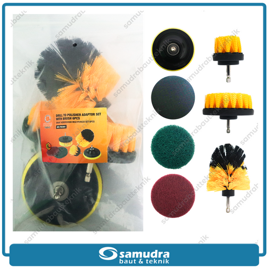 IKURA IKR-PBS901 Mata Bor Kepala Sikat Kebersihan Set 6 pcs