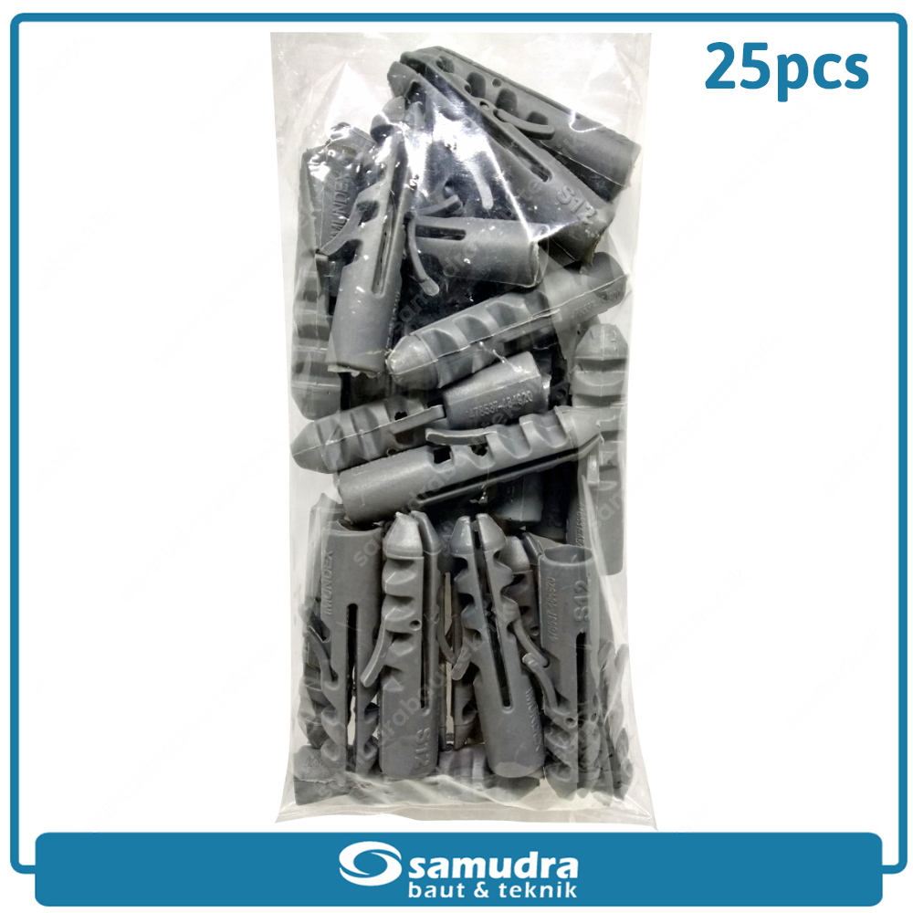 S12 Angkur Tembok 25 Pcs Sekrup Beton Lubang Dinding Bata Ringan