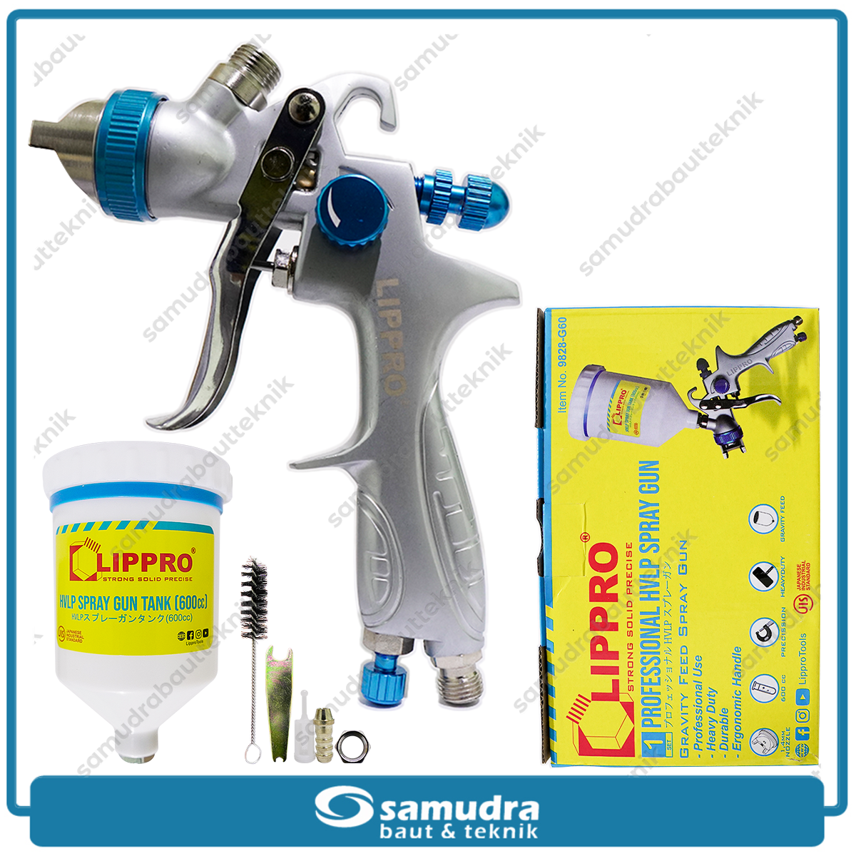 LIPPRO 9828-G60 Spray Gun HVLP Tabung Plastik 600 cc / Semprotan Cat