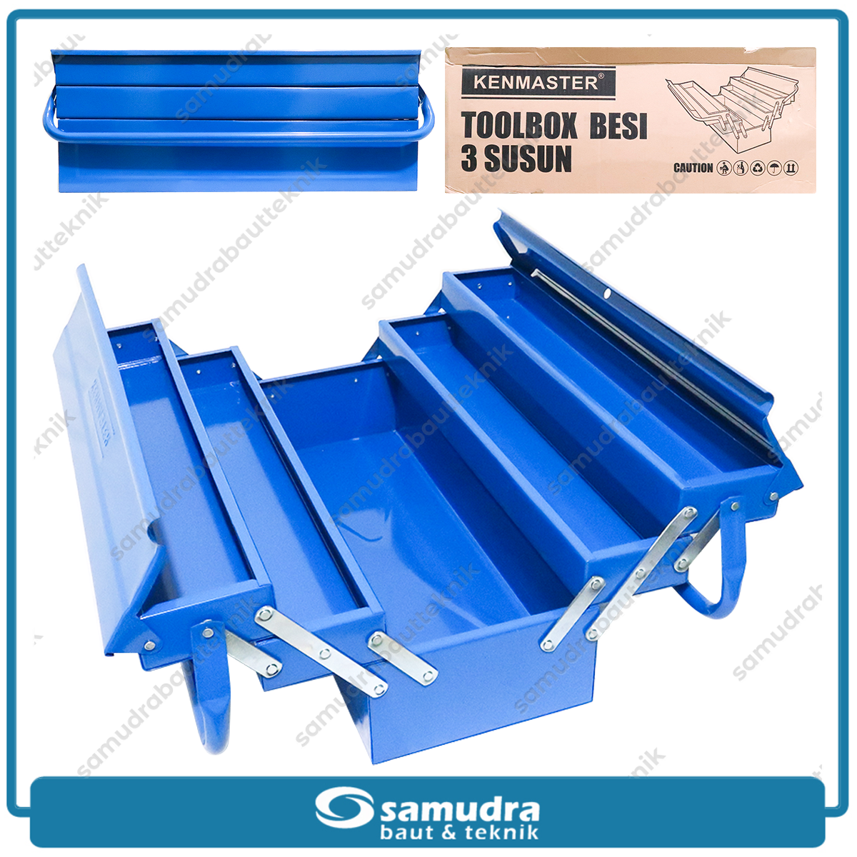 KENMASTER TOOL-114 Tool Box Besi 3 Susun (Biru)