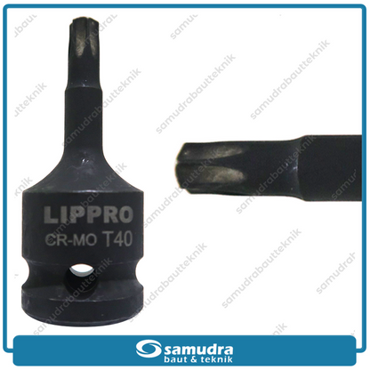 LIPPRO 5410TTX-40 Mata Sok Impact Bintang 1/2" T40 Pendek