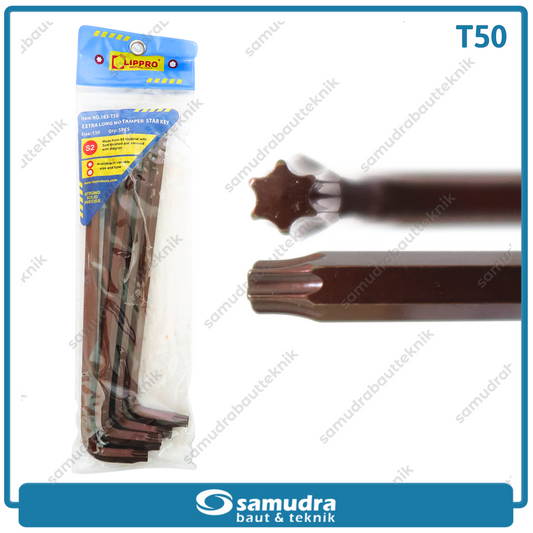 LIPPRO 163-T50 Kunci L Panjang Extra Long Bintang T50