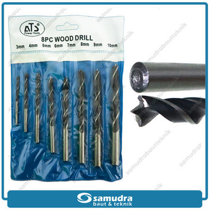 ATS Mata Bor Kayu Set 8 pcs (3-10 mm)