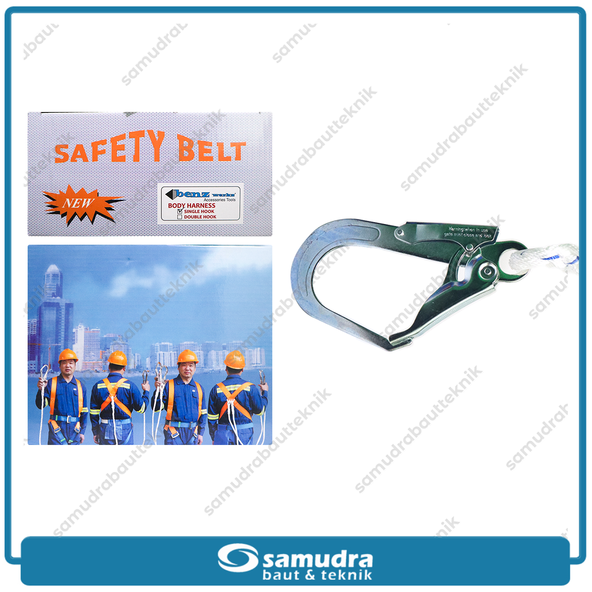 BENZ BZ-14515 Safety Belt Full Body Harness Single Hook