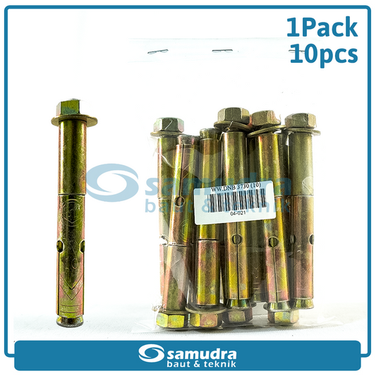 WOWO 3730 10 Pcs Dinabolt 10 X 77 Baut Beton Tembok Dynabolt M10 Skrup
