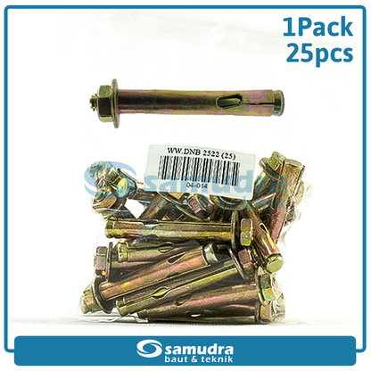 WOWO 2522 25 Pcs Dinabolt 6 X 43 Baut Beton Tembok Dynabolt M6 Skrup