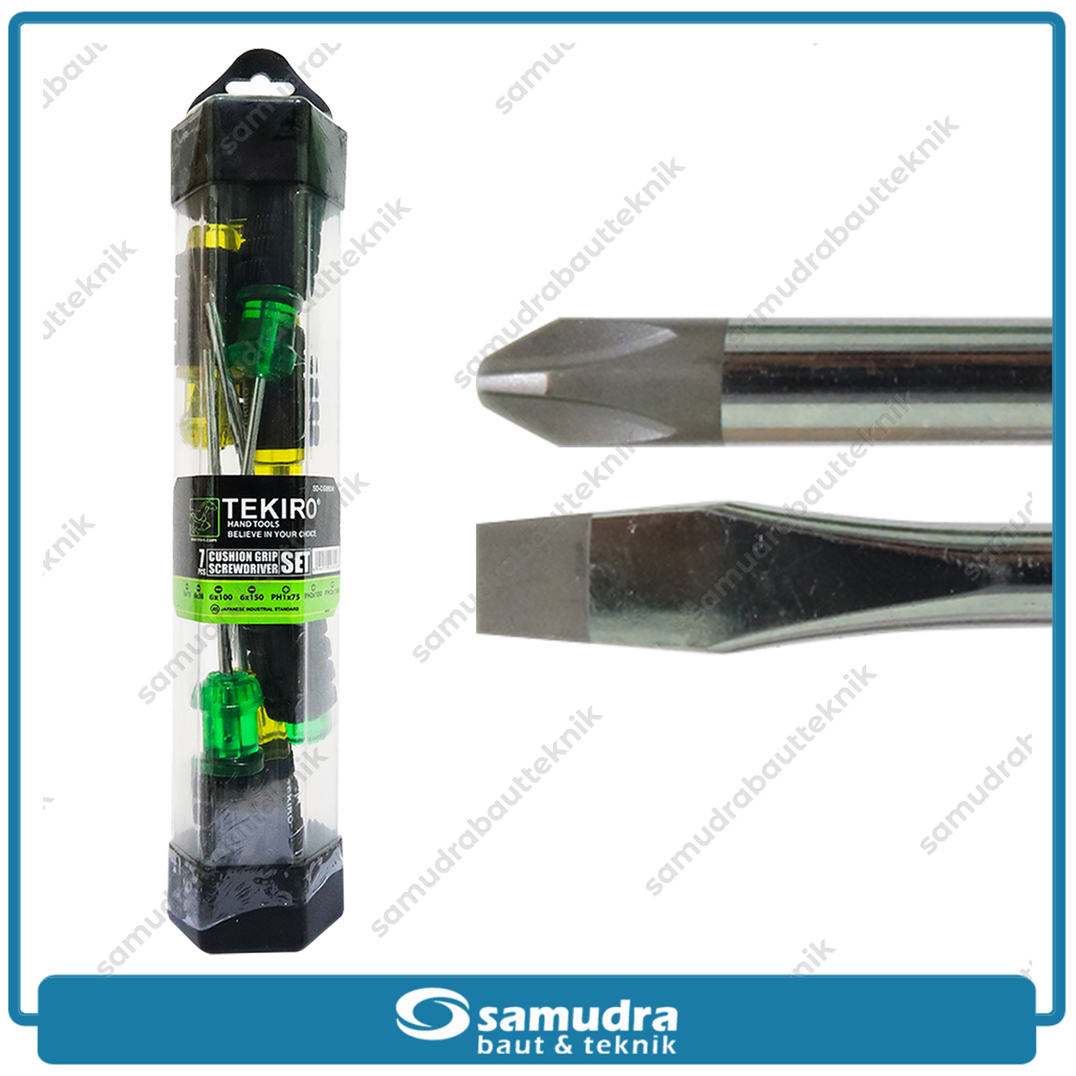 TEKIRO SD-CG0934 Obeng Gagang Karet Set 7 pcs