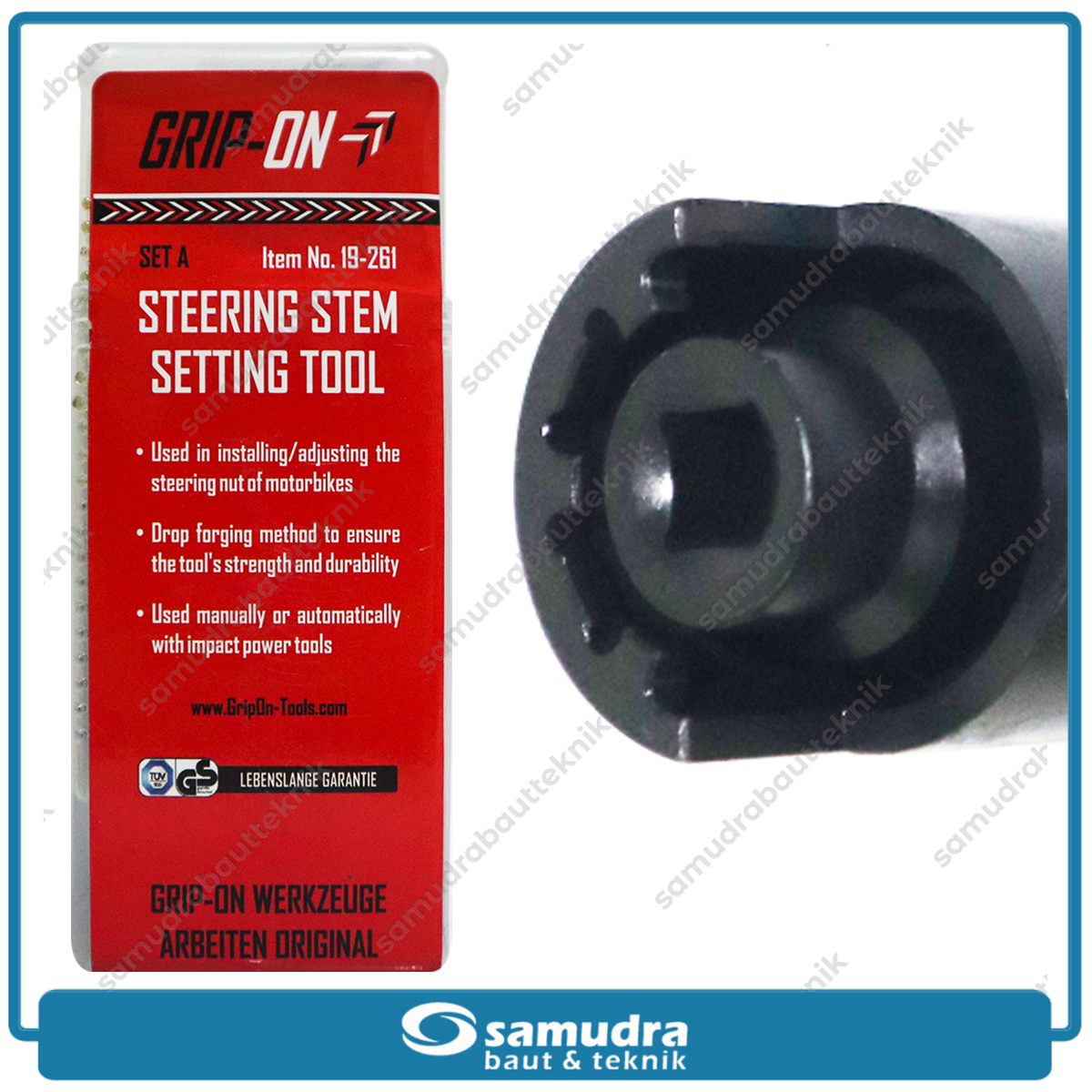 GRIPON 19-261 Set 2 pcs Steering Stem Setting Tool Drive Socket 19-160 & 19-161