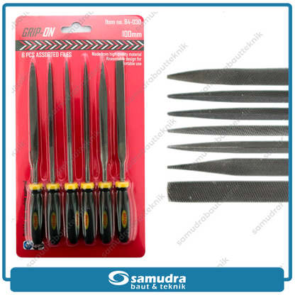 GRIPON 84-030 Kikir 4" Set 6 pcs