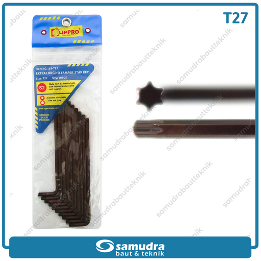 LIPPRO 163-T27 Kunci L Panjang Extra Long Bintang T27