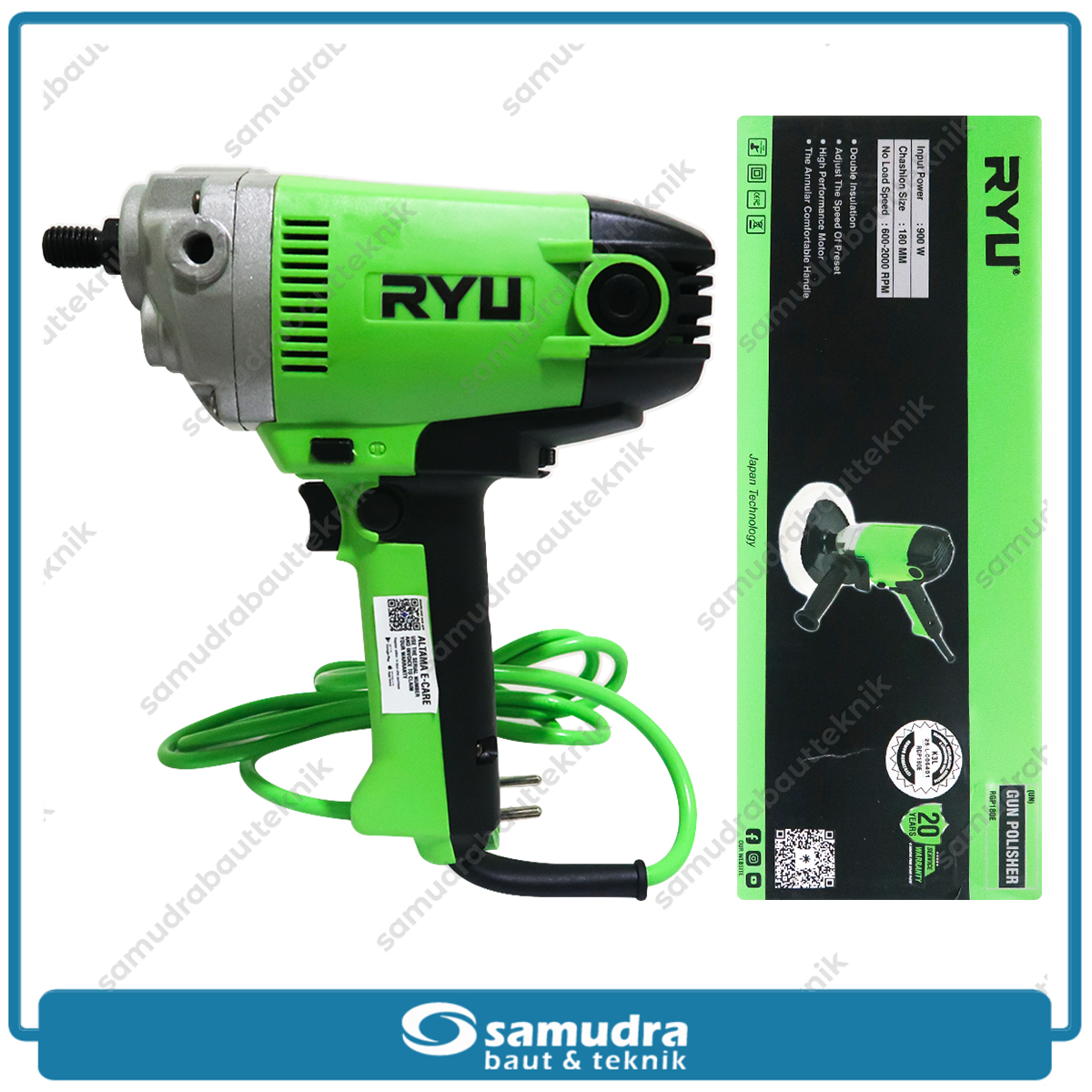 RYU RGP180E Mesin Poles Listrik 7" Variable Speed / Polisher