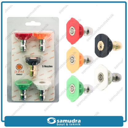 IKURA IKR-PWN801 Nozzle Kepala Mesin Jet Cleaner Set 5 pcs