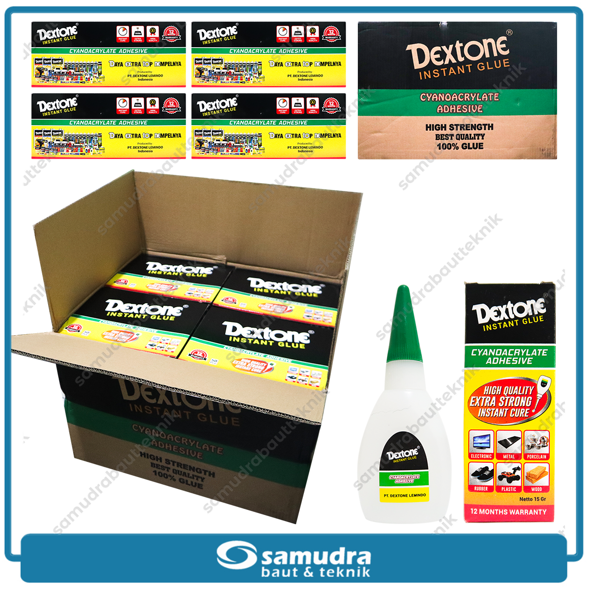 DEXTONE Lem Tetes 3 detik - 1 dus isi 600 pcs