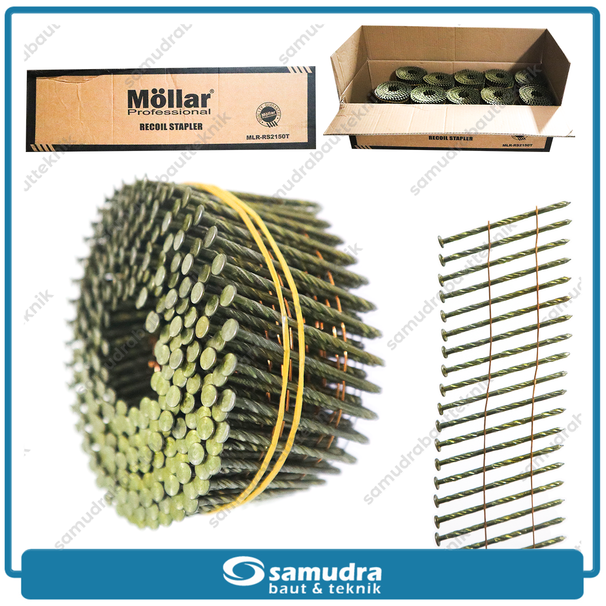 MOLLAR RS2150 Ulir Isi Paku Tembak Palet Kayu 50 mm kemasan 1 dus