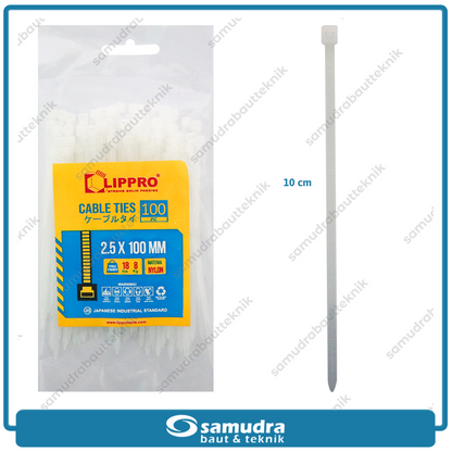 LIPPRO Kabel Ties 2.5x100 mm Putih