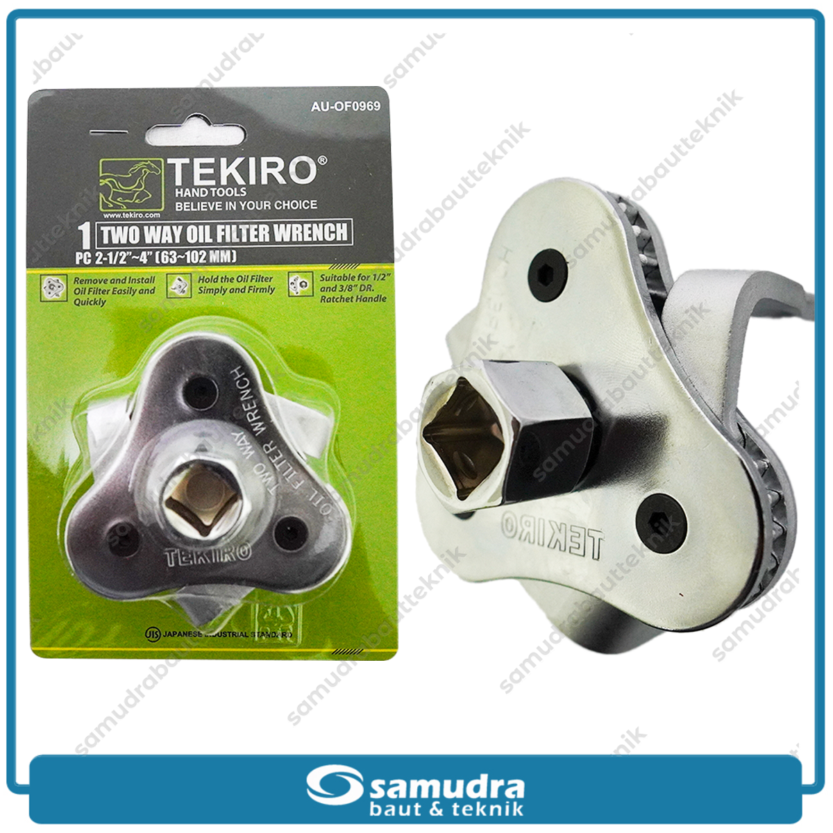 TEKIRO AU-OF0969 Kunci Filter Oli 2 Way 63-102 mm