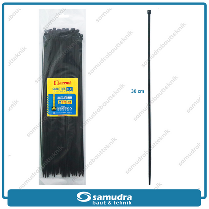 LIPPRO Kabel Ties 3.6x300 mm Hitam