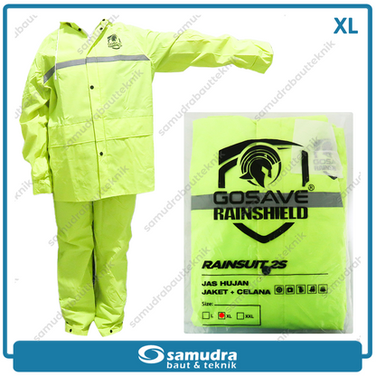 GOSAVE RAINSHIELD 2S Jas Hujan Baju Celana (XL) Hijau