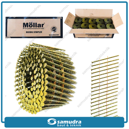 MOLLAR RS2365 Ulir Isi Paku Tembak Palet Kayu 65 mm kemasan 1 dus