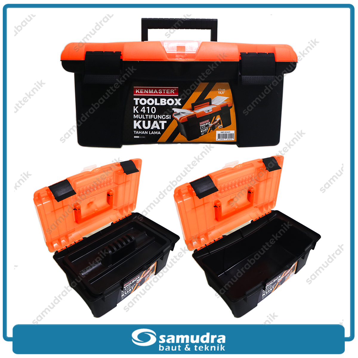 KENMASTER TOOL-055 Tool Box Plastik Besar 16" 39.5x22.5x17.5 cm