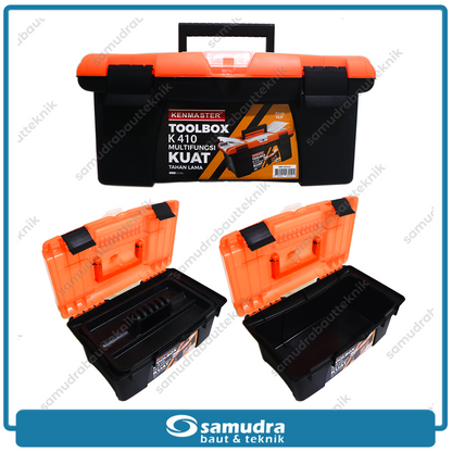 KENMASTER TOOL-055 Tool Box Plastik Besar 16" 39.5x22.5x17.5 cm