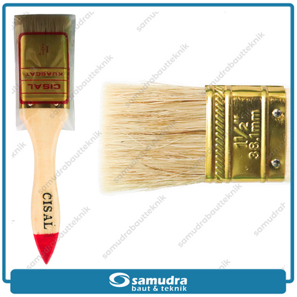 CISAL Kuas Cat Gagang Kayu 1-1/2"