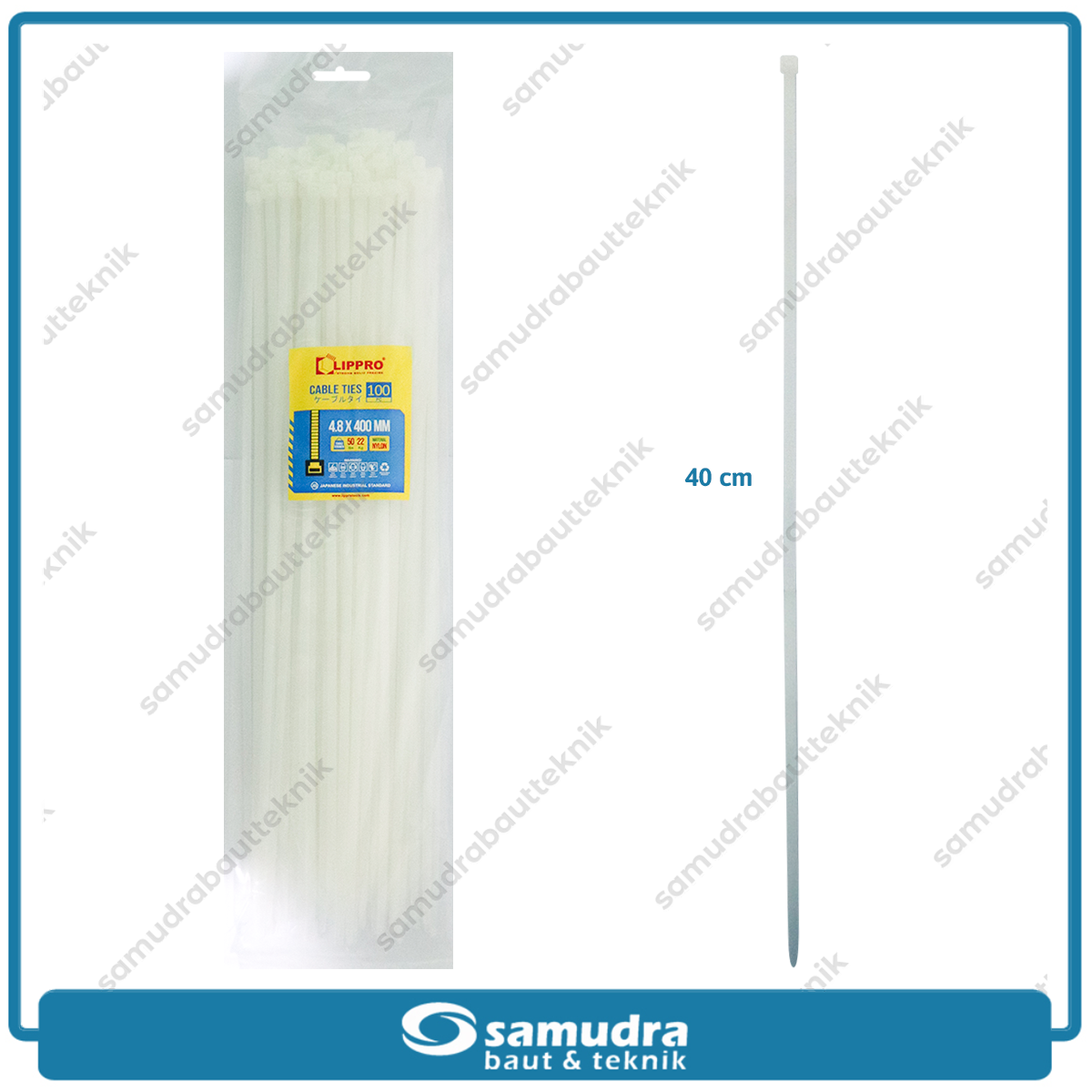 LIPPRO Kabel Ties 4.8x400 mm Putih