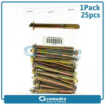 WOWO 2523 25 Pcs Dinabolt 6 X 61 Baut Beton Tembok Dynabolt M6 Skrup