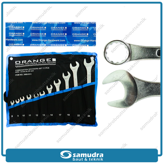 ORANGE 3400-S11 Kunci Ring Pas Set 11 pcs (8-24 mm)