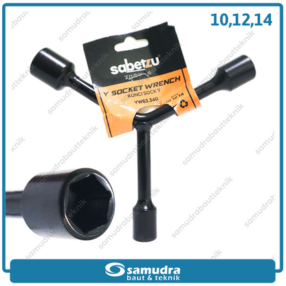 SABETZU Kunci Sok Y Pendek 10-12-14 mm