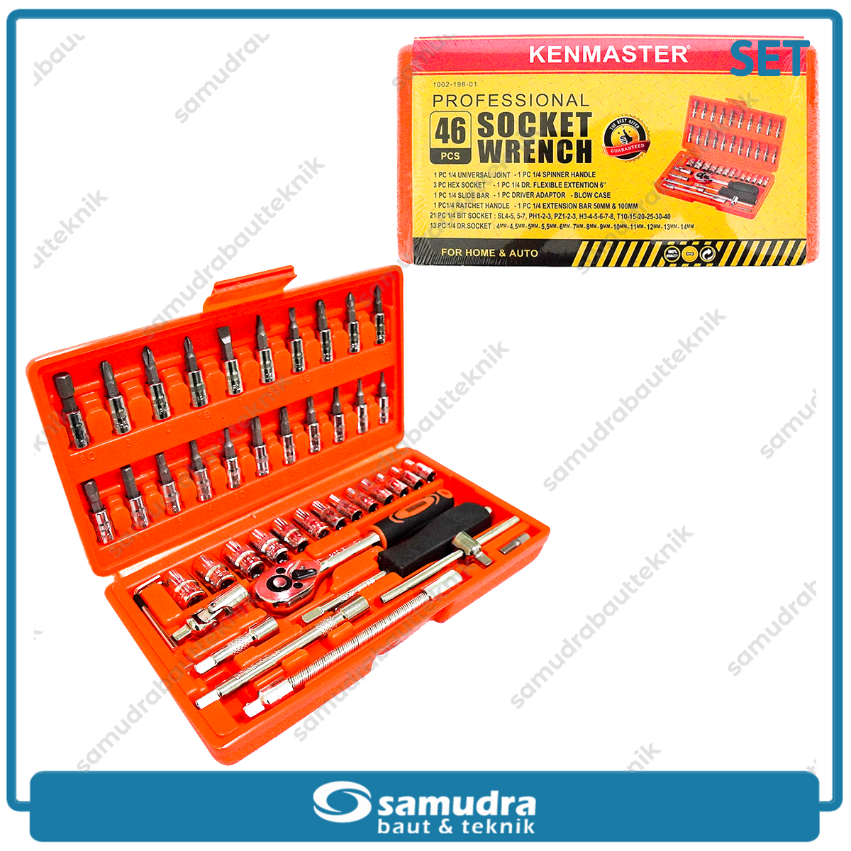 KENMASTER KCSO-105 Kunci Sok Set 46 pcs Box Plastik