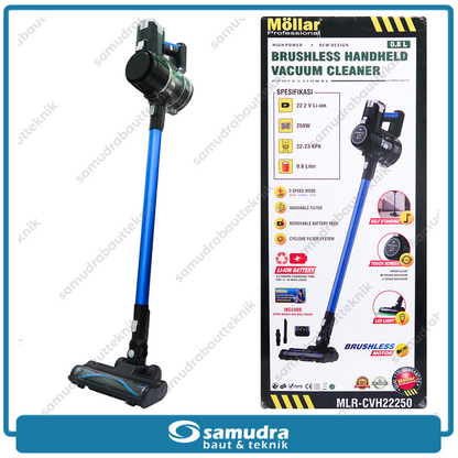 MOLLAR CVH22250 Cordless Vacuum Cleaner Brushless Handheld Baterai 20V