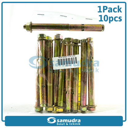 WOWO 3134 10 Pcs Dinabolt 8 X 85 Baut Beton Tembok Dynabolt M8 Skrup