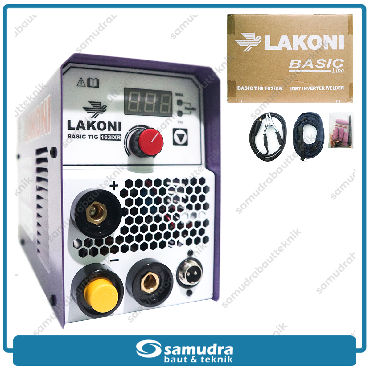 LAKONI BASIC-TIG-163iXR Mesin Las Listrik 120A 1 Phase Argon IGBT 450 Watt