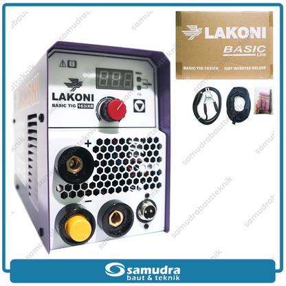 LAKONI BASIC-TIG-163iXR Mesin Las Listrik 120A 1 Phase Argon IGBT 450 Watt