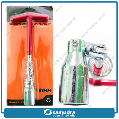 SABETZU SPW93.821 Kunci Sok T Busi Fleksibel 21 mm