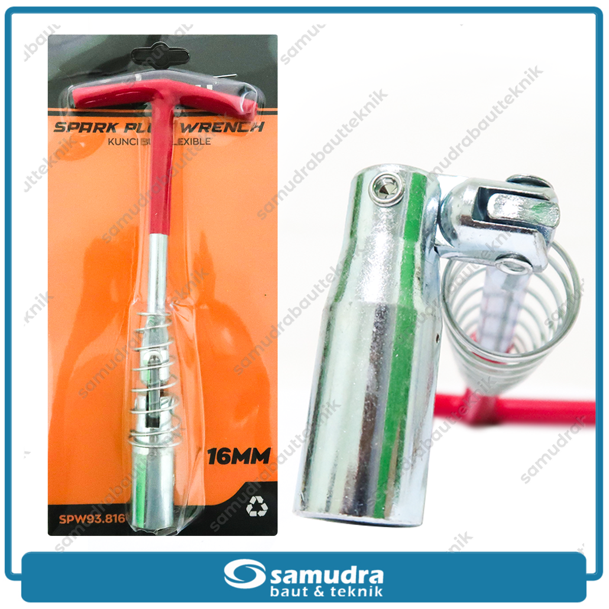 SABETZU SPW93.816 Kunci Sok T Busi Fleksibel 16 mm