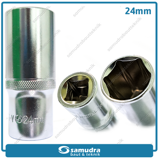 LIPPRO 3230M-24 Mata Sok Panjang 1/2" 6PT 24 mm / Deep Socket