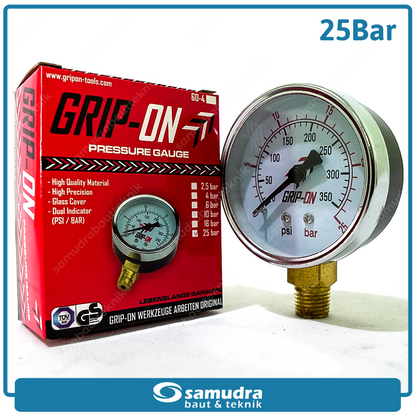 GRIPON 60-425 Alat Ukur Tekanan Angin Lonceng 25 bar