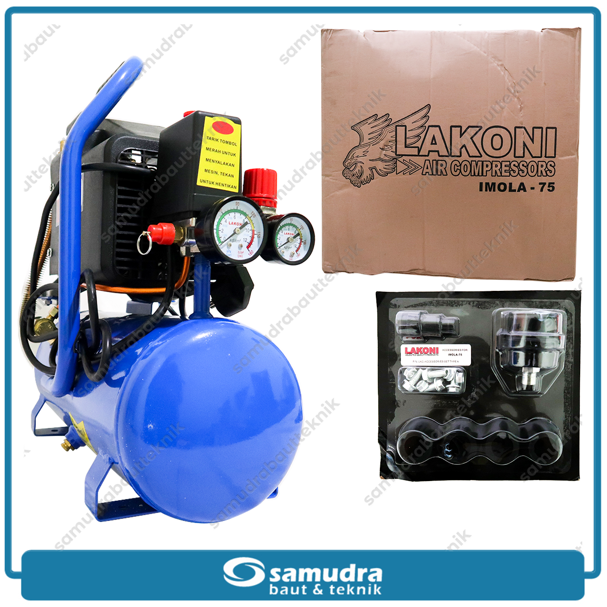 LAKONI IMOLA-75 Mesin Kompresor Listrik 3/4 HP 10 Liter