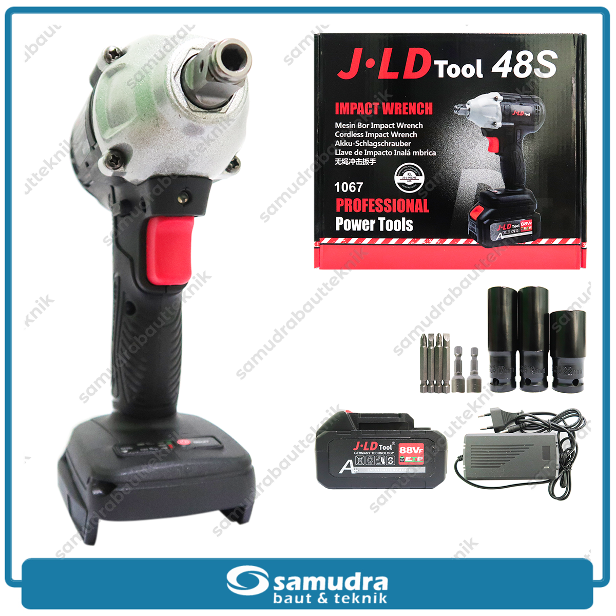 JLD 48S Cordless Impact Wrench 48V - 1 Baterai