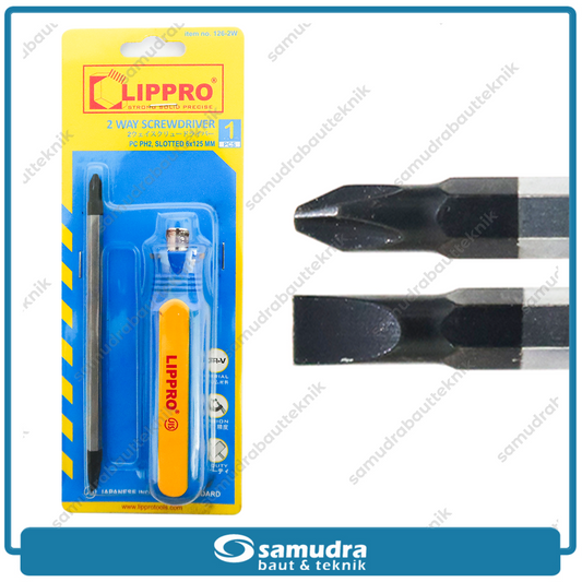 LIPPRO 126-2W Obeng 2 Way PH2 SL6