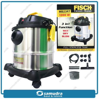 FISCH MB23RT Mesin Vacuum Cleaner Listrik 23 Liter Tabung Stainless