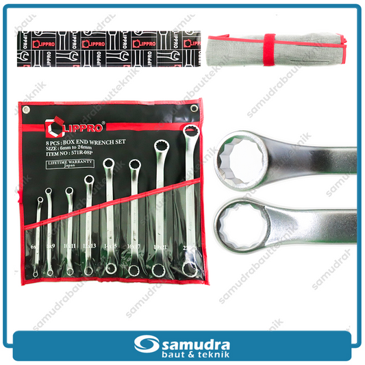 LIPPRO 571R-08P Kunci Ring Set 8 pcs (6-24 mm)