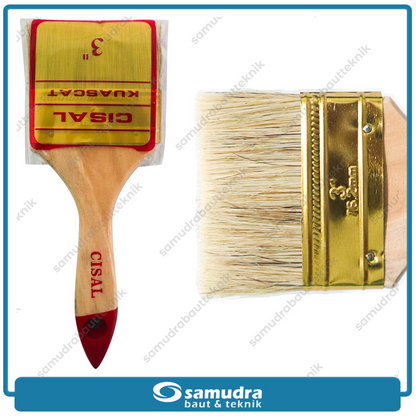 CISAL Kuas Cat Gagang Kayu 3"