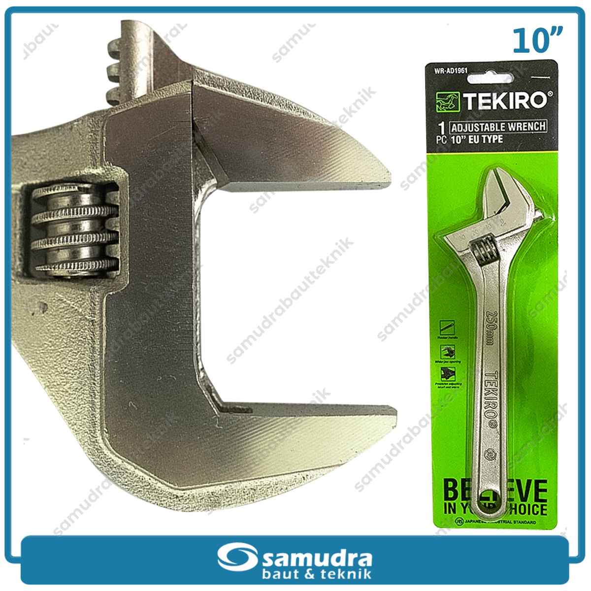 TEKIRO WR-AD1961 Kunci Bago 10" New Tipe EU / Kunci Inggris